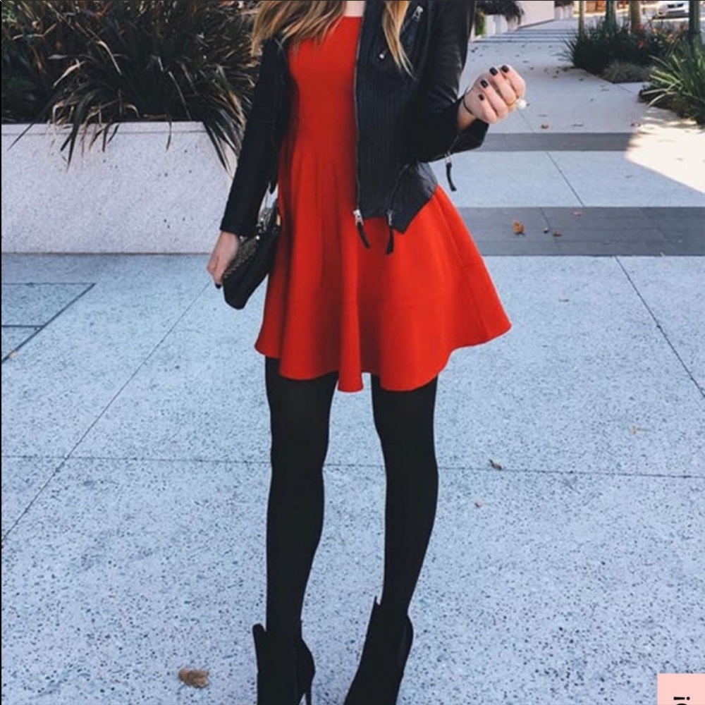 red a-line dress